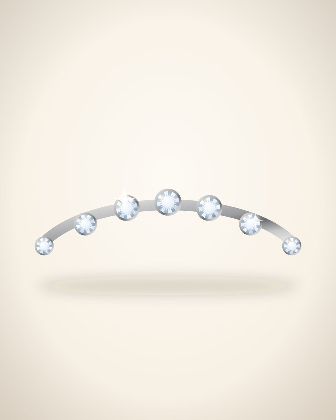 Illustration (stand-in, not photography): Bezel Bracelet, Platinum metal
