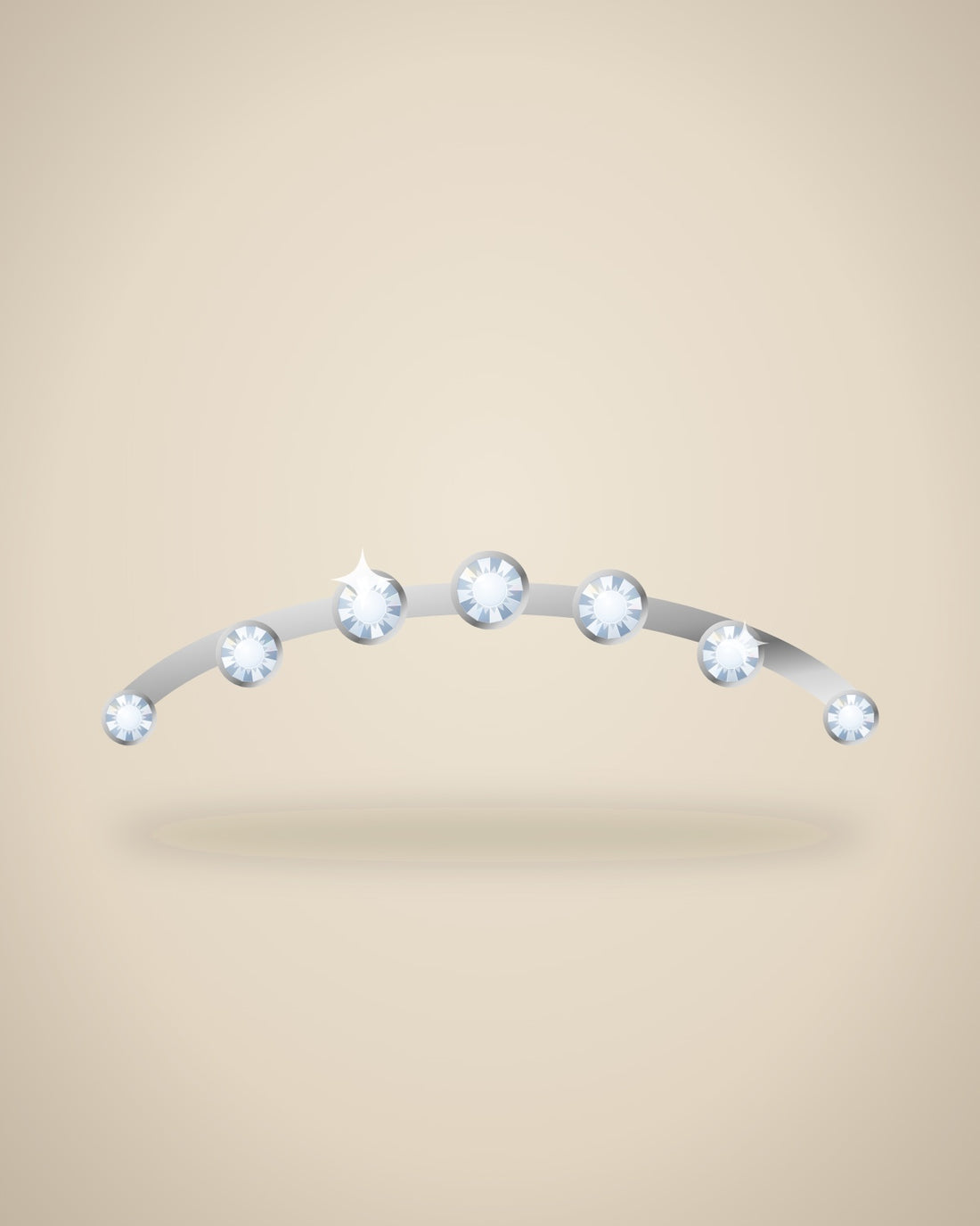 Illustration (stand-in, not photography): Bezel Bracelet, Silver metal