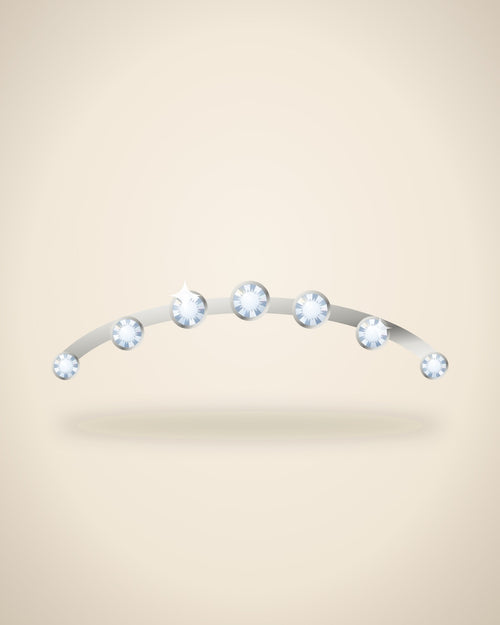 Illustration (stand-in, not photography): Bezel Bracelet, White metal