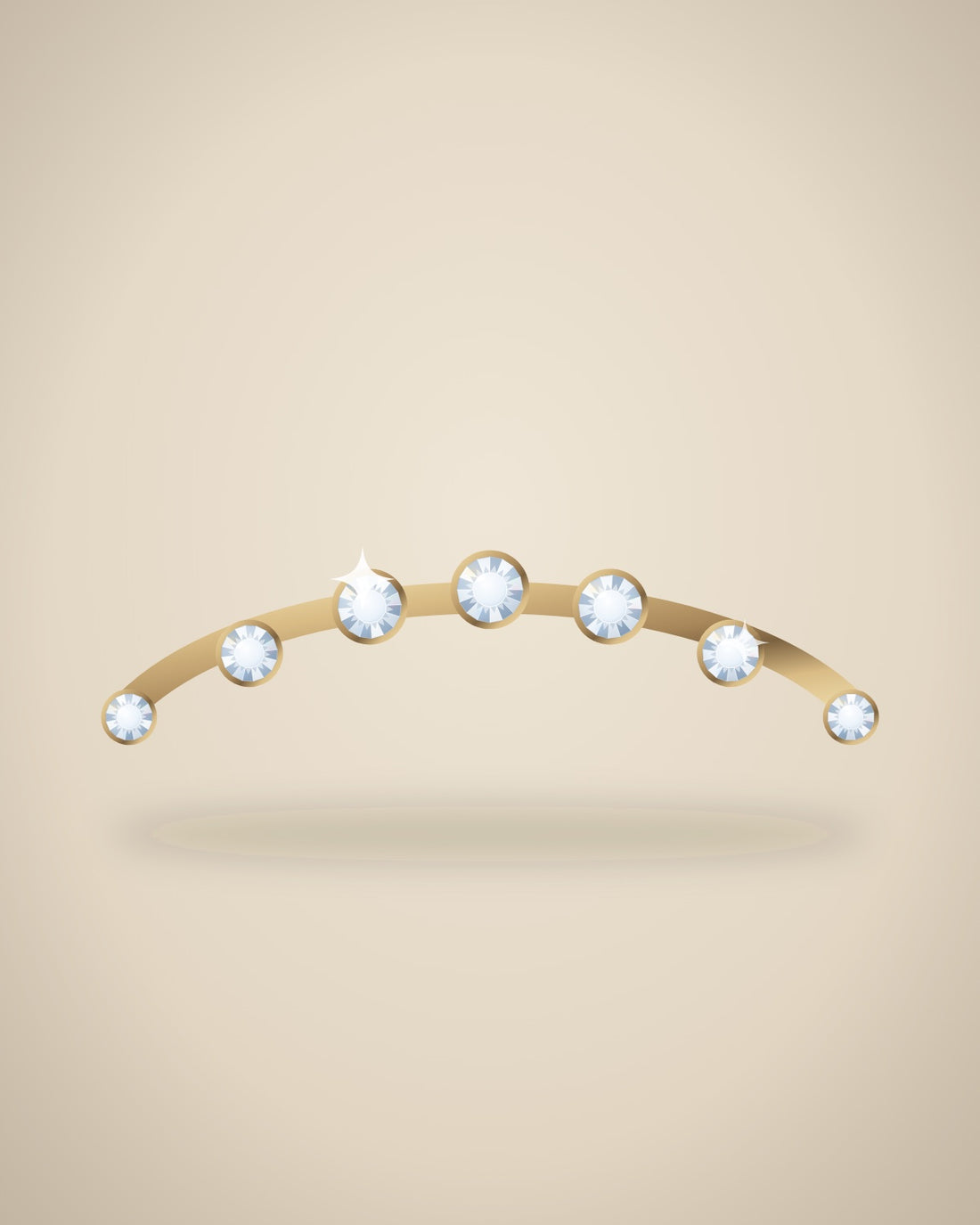 Illustration (stand-in, not photography): Bezel Bracelet, Yellow metal