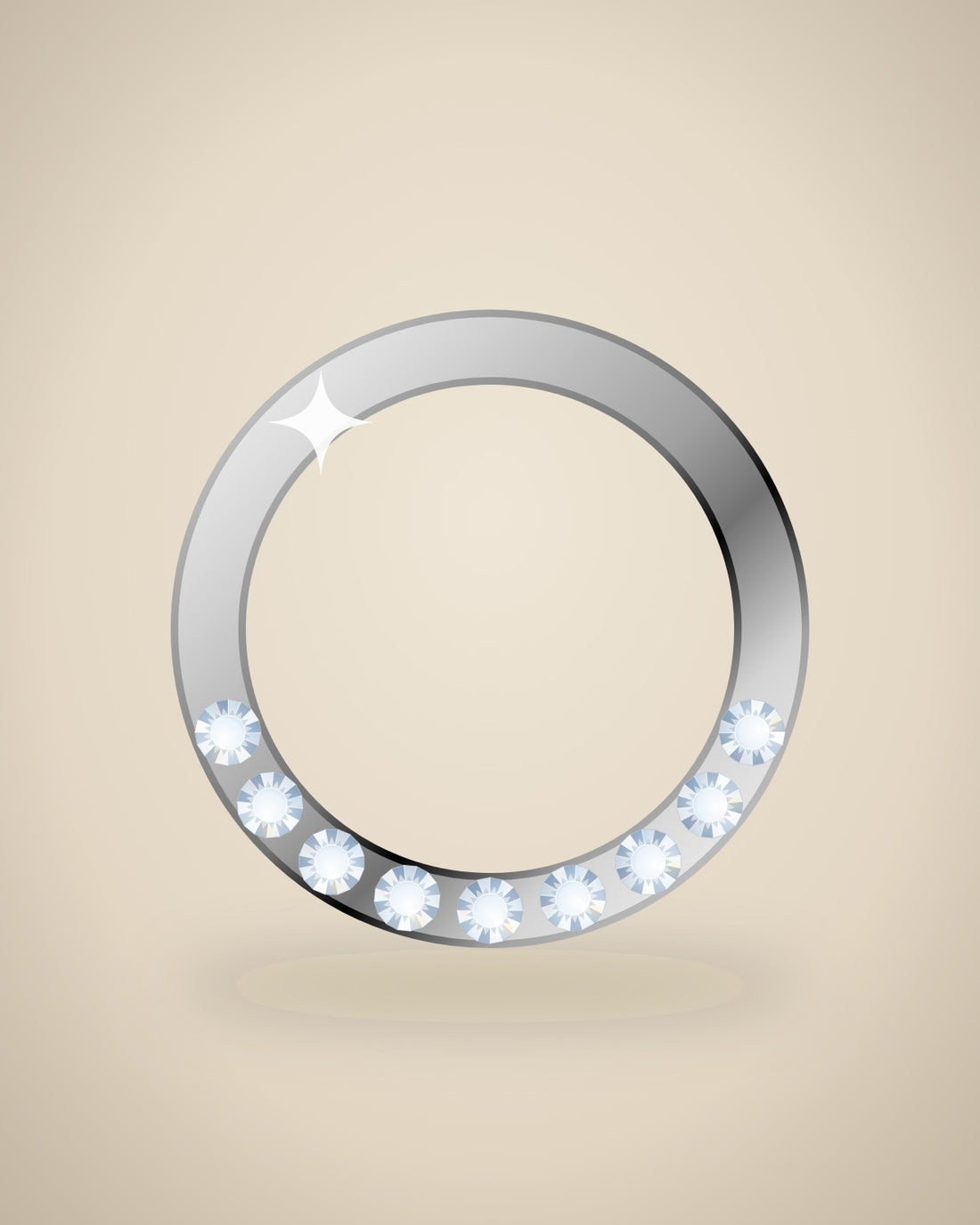 Illustration (stand-in, not photography): Huggie Earrings, Silver metal