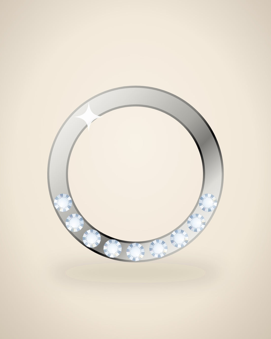 Illustration (stand-in, not photography): Huggie Earrings, White metal