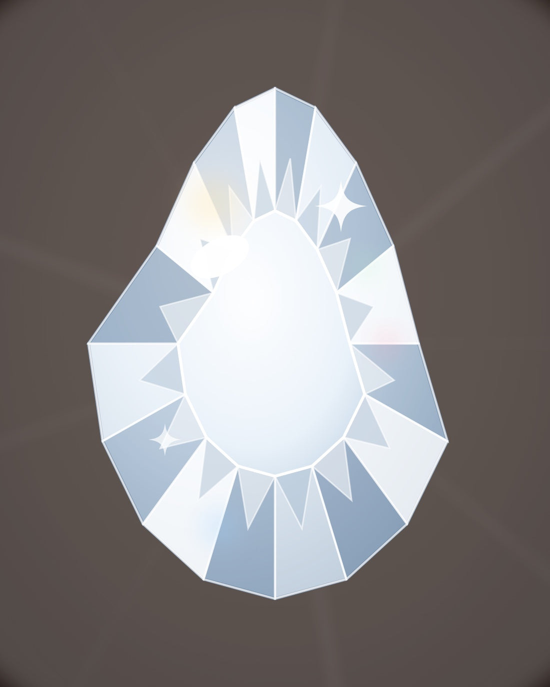 Illustration (stand-in, not photography): Pear Pendant, stone detail
