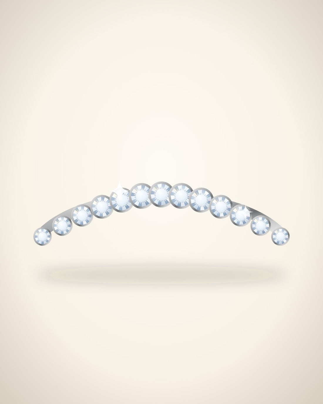 Illustration (stand-in, not photography): Tennis Bracelet, Platinum metal
