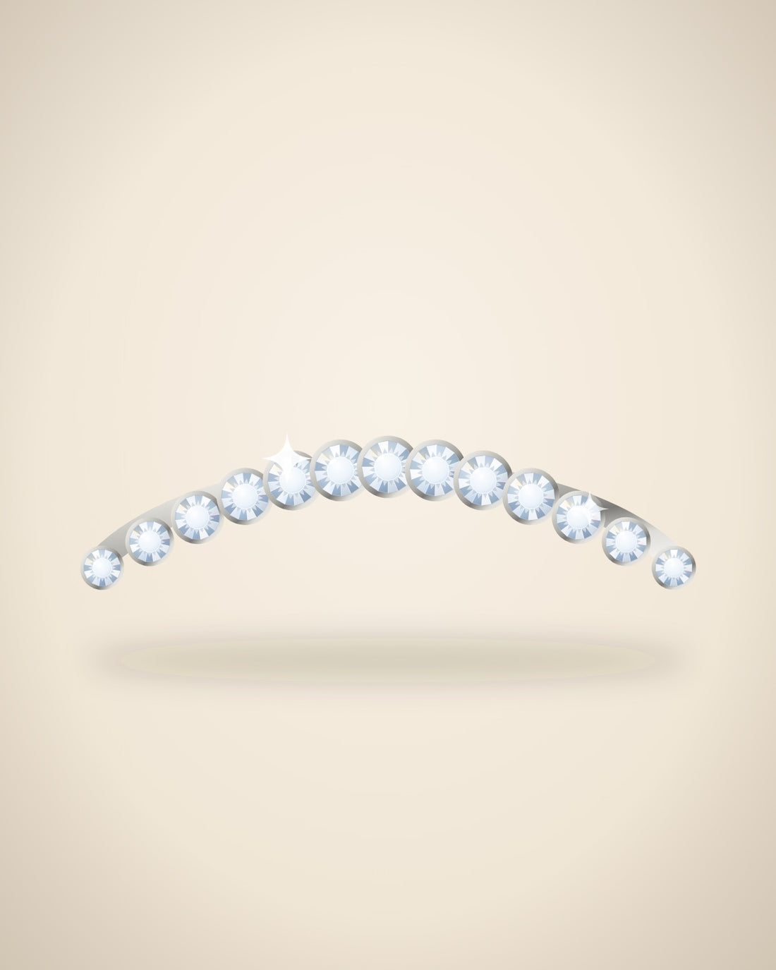 Illustration (stand-in, not photography): Tennis Bracelet, White metal